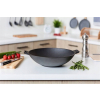 PATELNIA WOK ŻELIWNA Głęboka 36 cm Duża na Indukcję Kuchenkę i Ognisko