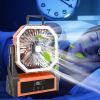 DO KEMPINGU RZENOŚNY WENTYLATOR 10000MAH 4PRĘDKOŚC 3JASNOŚCI TIMER Z HAKIEM