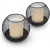 LAMPION SOLARNY OGRODOWY LED Zewnętrzny Świeca Efekt Migotania 2 szt