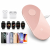 Ładowarka Indukcyjna 2w1 Qi do iPhone Apple Watch AirPods Różowa Te-Rich