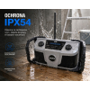 DAB Plus radio budowlane z akumulatorem , radio zewnętrzne z Bluetooth, DAB
