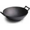 PATELNIA WOK ŻELIWNA Głęboka 36 cm Duża na Indukcję Kuchenkę i Ognisko