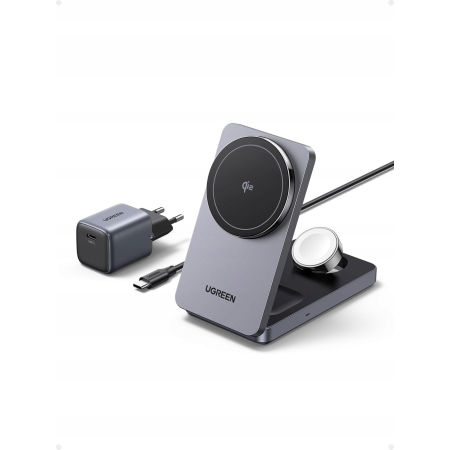 UGREEN Qi2 ładowarka indukcyjna 3w1 W707 Iphone Airpods AppleWatch 15W