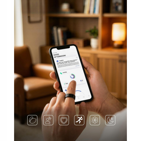 Smart Ring HOU Al Inteligentny Pierścień Fitness Sen Tętno SpO2 Rozm.7 (17)