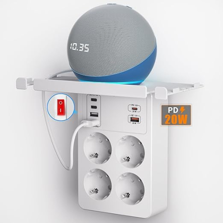 AONOKA LISTWA ZASILACZ PD20W 4 GNIAZDA 6 USB PRZEŁĄCZNIK SZYBKIE ŁADOWANIE