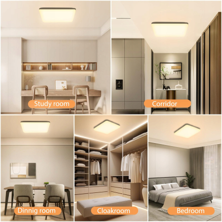 PLAFON OUILA JXF220-1 LAMPA LED 20W IP44 2000LM 3000K 22x22cm 2szt.