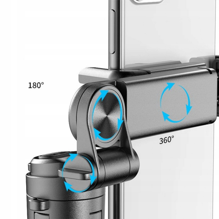 Selfie stick 360° kijek uchwyt kieszonkowy monopod do telefonu pilot statyw