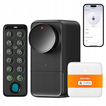 SWITCHBOT LOCK PRO ZAMEK INTELIGENTNY WIFI ODCISK PALCA CZARNY