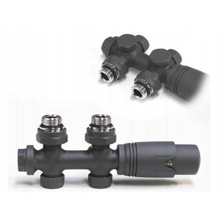 Zawór Multiblock termostatyczny 50 mm czarny zestaw