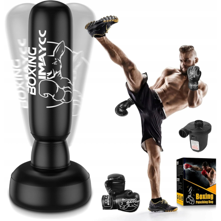 WOREK BOKSERSKI STOJĄCY 180 CM NADMUCHIWANY DO TRENINGU MMA I KICKBOXINGU