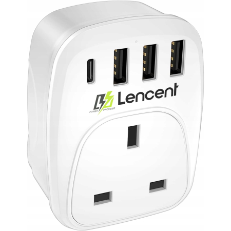 Gniazdo Elektryczne rozgałęźnik Lencent biały