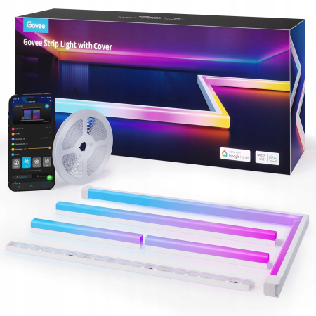Inteligentna Taśma LED Govee RGBIC z Osłoną 3 m WiFi Alexa Google