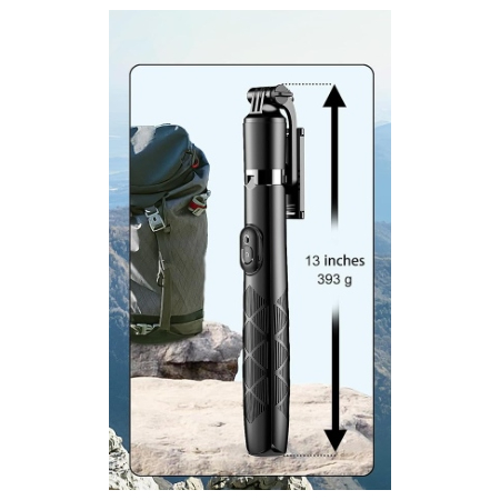 Statyw z uchwytem do telefonu selfie stick Q16SS z pilotem czarny