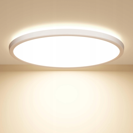 OUILA Lampa Sufitowa LED Okrągła 18W 1600LM 4000K IP44 Do Łazienki Kuchni