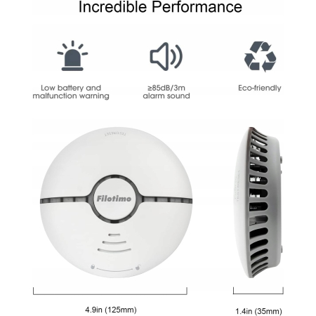 CZUJNIK DETEKTOR DYMU WiFi Bezprzewodowy Alarm 85 dB na Smartfon 5 szt