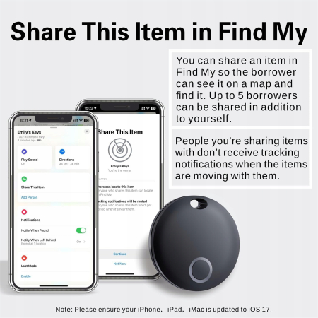 LOKALIZATOR GPS Reyke Smart Tag do Kluczy Bagażu Zgodny z Apple Find My