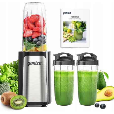 Blender GANIZA GB1 900W 4 ostrza 3 butelki 500/700ml bez BPA smoothie