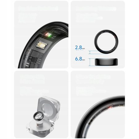 Smart Ring HOU Al Inteligentny Pierścień Fitness Sen Tętno SpO2 Rozm.7 (17)