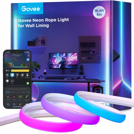 Taśma LED Govee Neon do listwy przypodłogowej 5M Matter Alexa Google Home