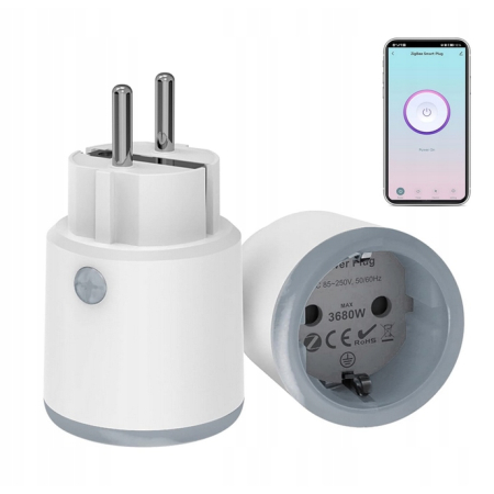 FDTEK Inteligentna Wtyczka Zigbee 3.0 z Pomiarem Prądu i Timerem
